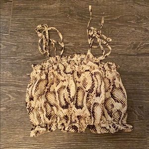 Snake print crop top